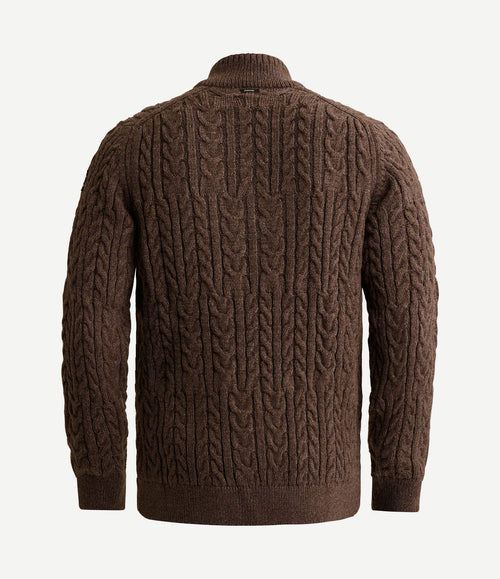 Trui halve rits wol blend moonscape