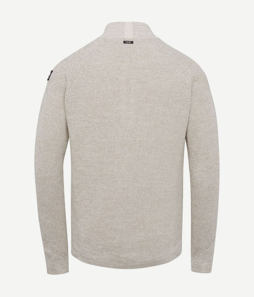 Vanguard trui knitted halve rits beige