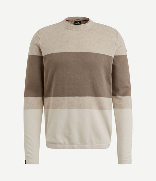 Trui streep beige
