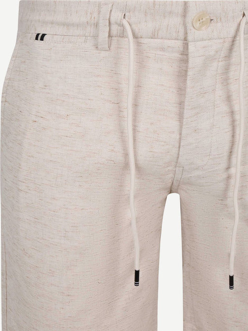 V11 short linen blend beige