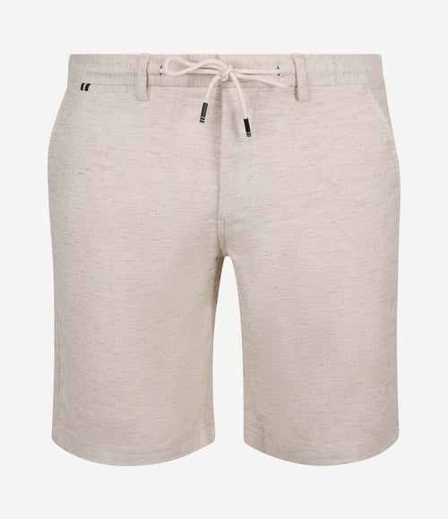 V11 short linen blend beige