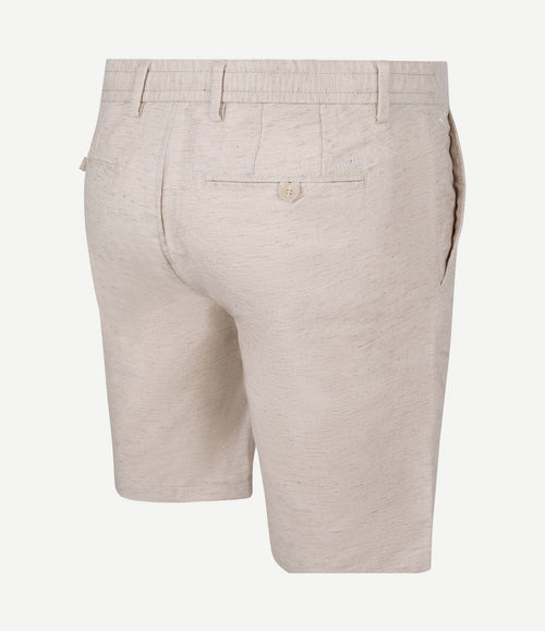 V11 short linen blend beige