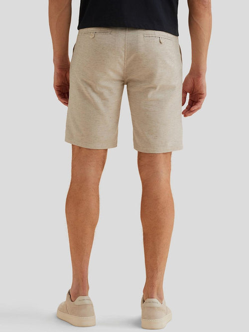V11 short linen blend beige