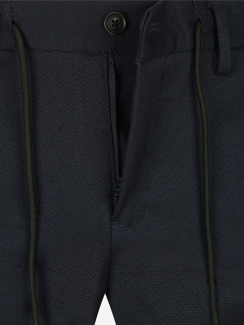 V11 short piqué donkerblauw