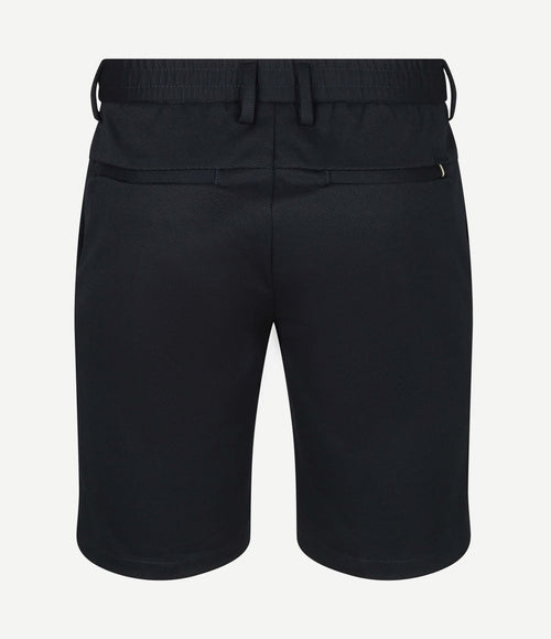 V11 short piqué donkerblauw