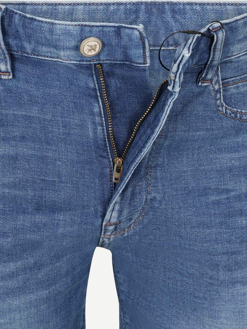 V40 rider denim short blauw