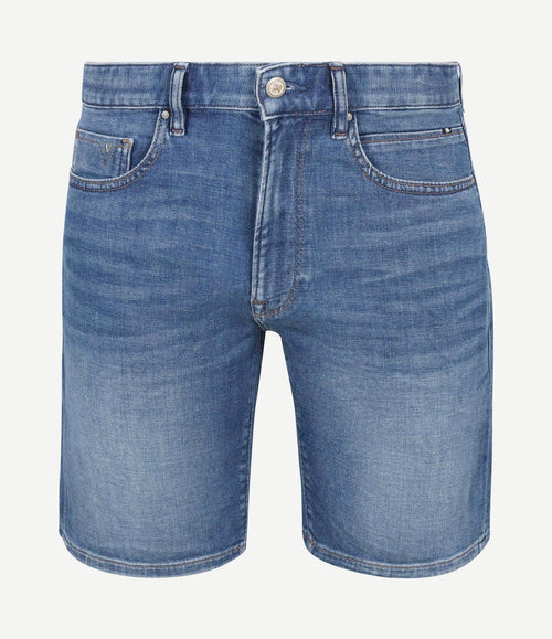 V40 rider denim short blauw