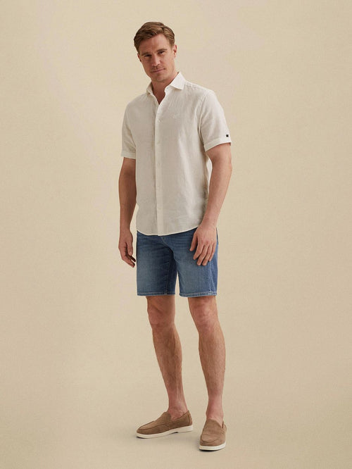 V40 rider denim short blauw