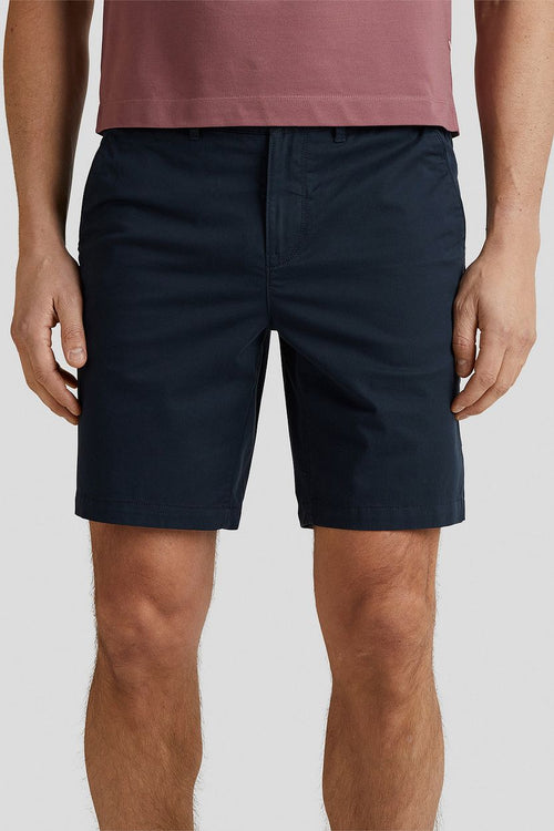 Vanguard v65 short fine twill donkerblauw | Slim-fit
