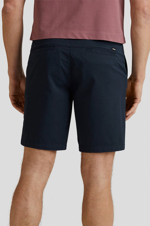 Vanguard v65 short fine twill donkerblauw | Slim-fit