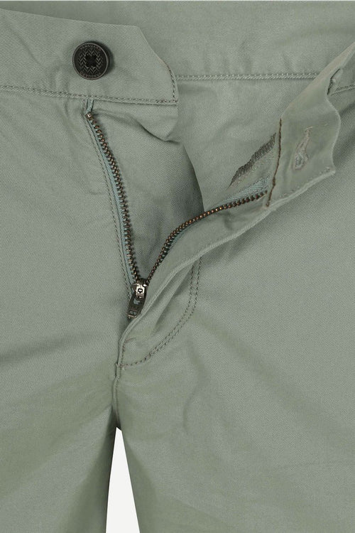 Vanguard v65 short fine twill lichtgroen | Slim-fit