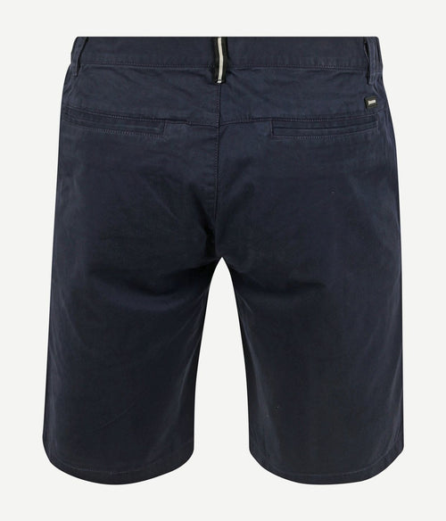 Vanguard v65 short fine twill donkerblauw | Slim-fit