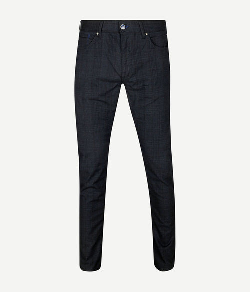 Vanguard v7 rider broek ruit donkerblauw | Regular-fit
