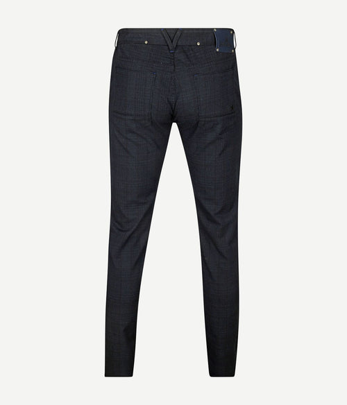 Vanguard v7 rider broek ruit donkerblauw | Regular-fit