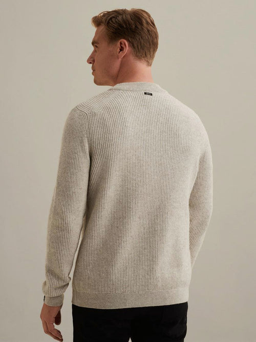 Vest wol blend beige