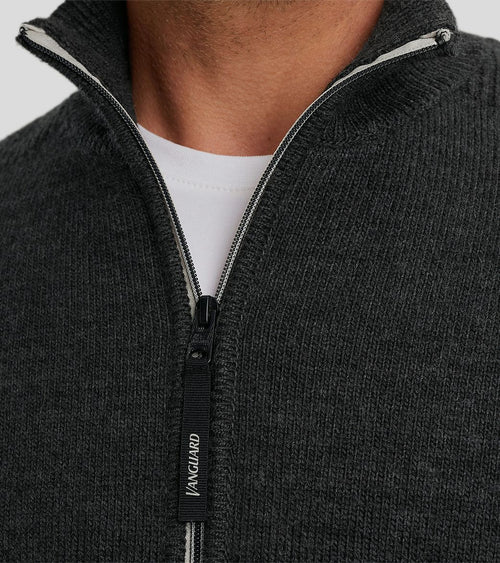 Vest wolblend antraciet