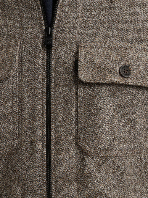 Overshirt brushed taupe