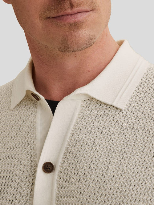 Short sleeve cardigan ecru