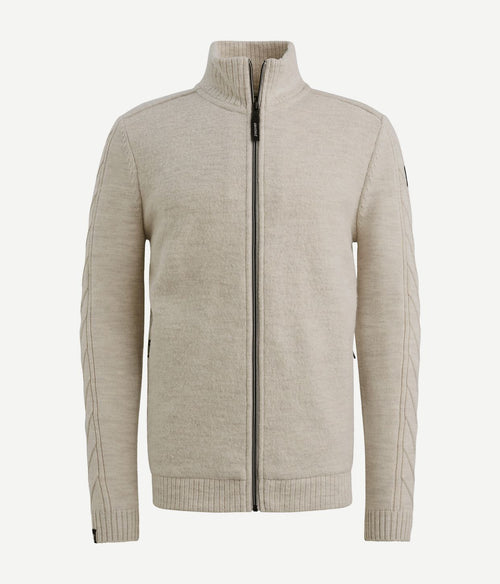 Vanguard vest boiled wool blend beige | Regular-fit