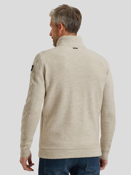 Vanguard vest boiled wool blend beige | Regular-fit