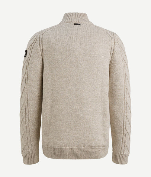 Vanguard vest structuur wol blend beige | Regular-fit