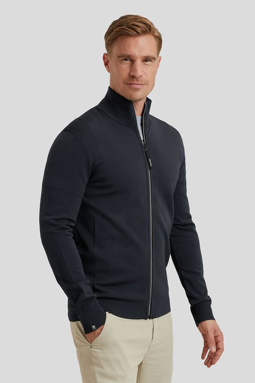 Vanguard vest viscose donkerblauw | Regular-fit