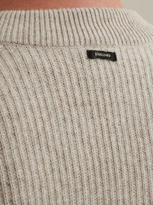 Vest wol blend beige