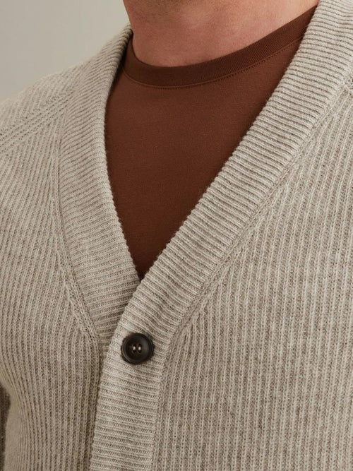 Vest wol blend beige