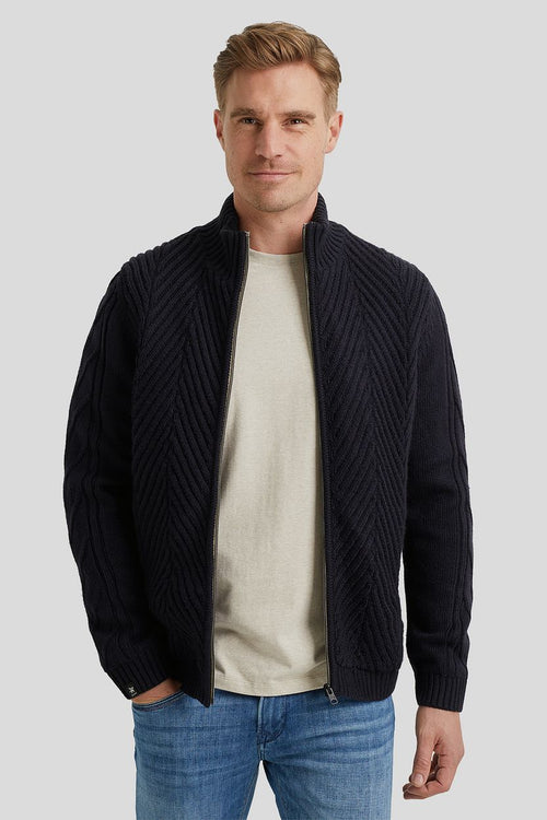 Vanguard vest wol blend donkerblauw | Regular-fit