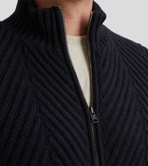 Vanguard vest wol blend donkerblauw | Regular-fit
