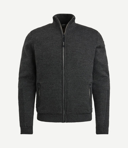 Vest wolblend antraciet