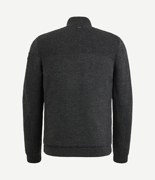 Vest wolblend antraciet