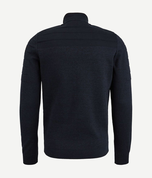 Vanguard vest zip mouliné donkerblauw | Regular-fit