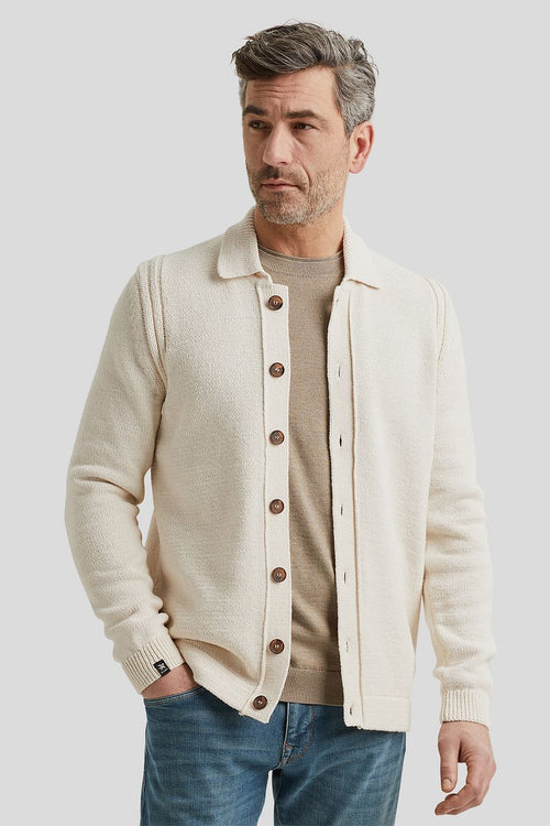 Vest knoop ecru