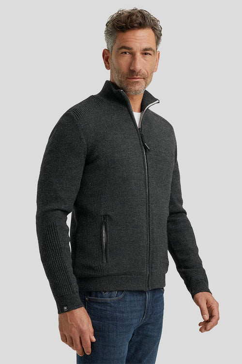 Vest wolblend antraciet