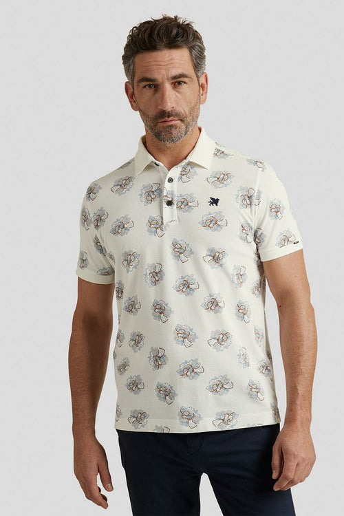 Poloshirt print ecru