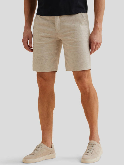 V11 short linen blend beige