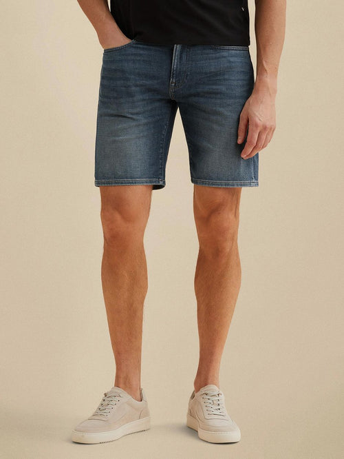 V40 rider denim short blauw
