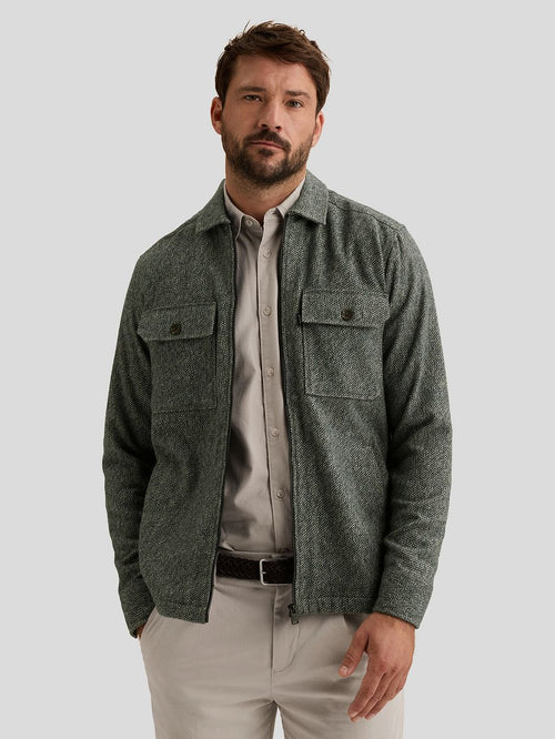 Overshirt brushed groen