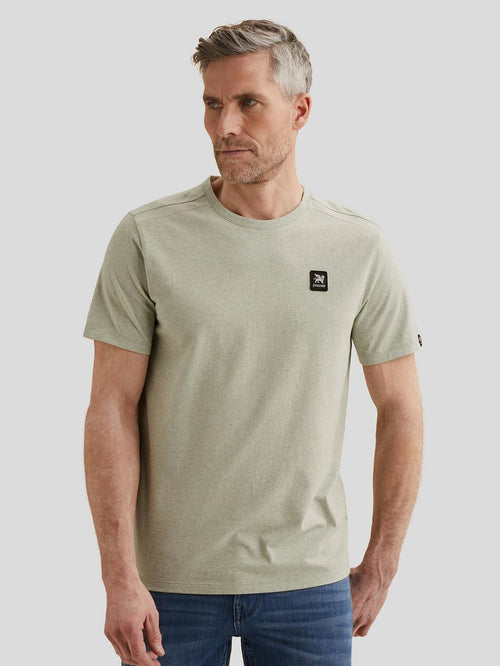 T-shirt logo melange lichtgroen