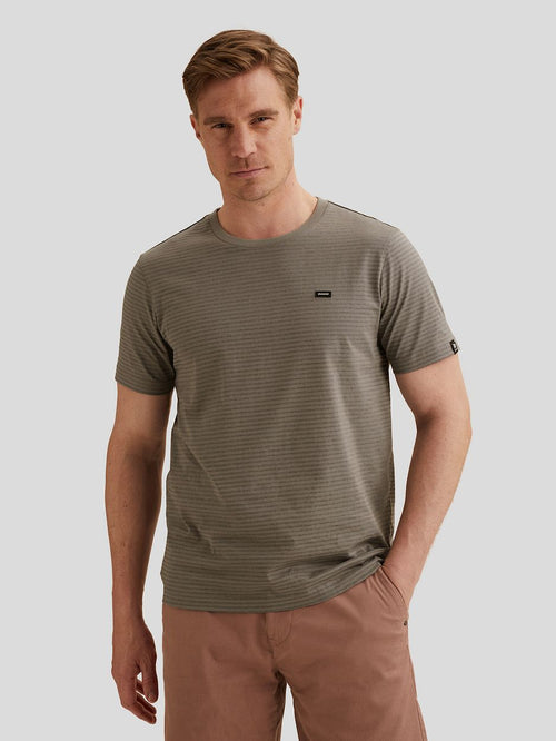T-shirt streep taupe