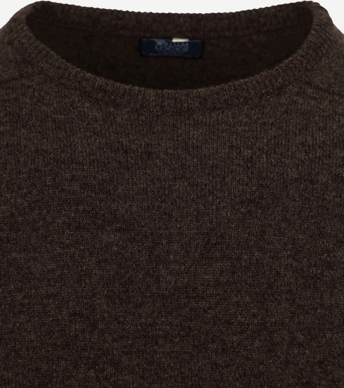 William Lockie lamswol cocoa bruin | Regular-fit