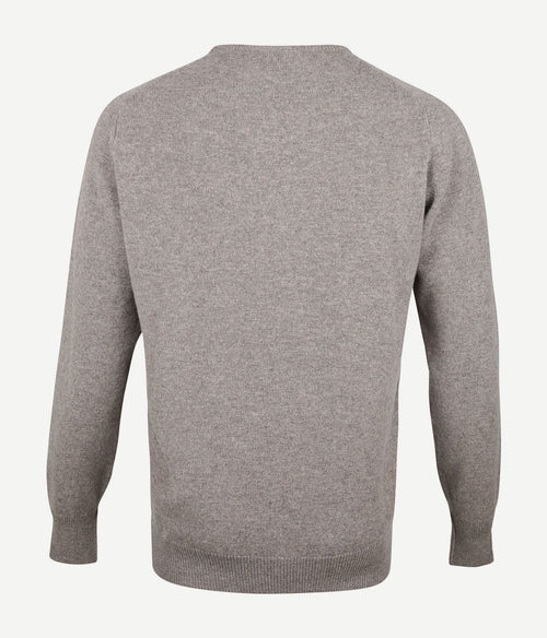 William Lockie lamswol vole grijs | Regular-fit