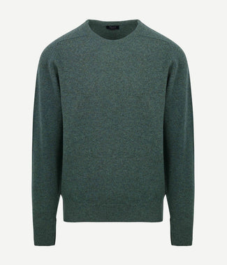 William Lockie lamswol moorland groen | Regular-fit