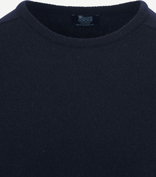 William Lockie lamswol donkerblauw | Regular-fit