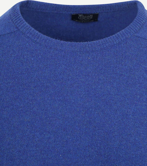 William Lockie o lamswol blauw | Regular-fit