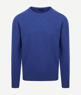 William Lockie o lamswol blauw | Regular-fit