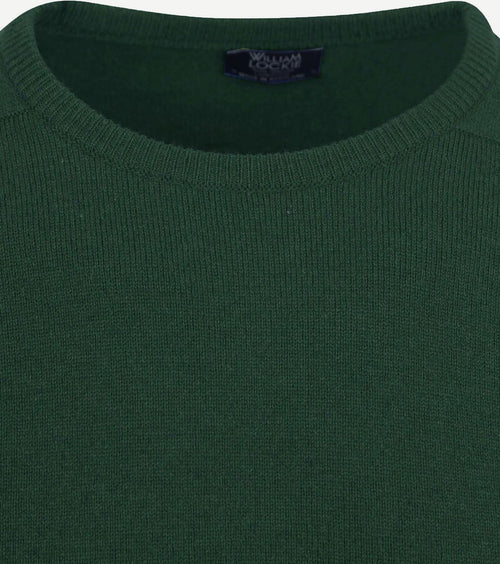 William Lockie pullover lamswol tartan donkergroen | Regular-fit