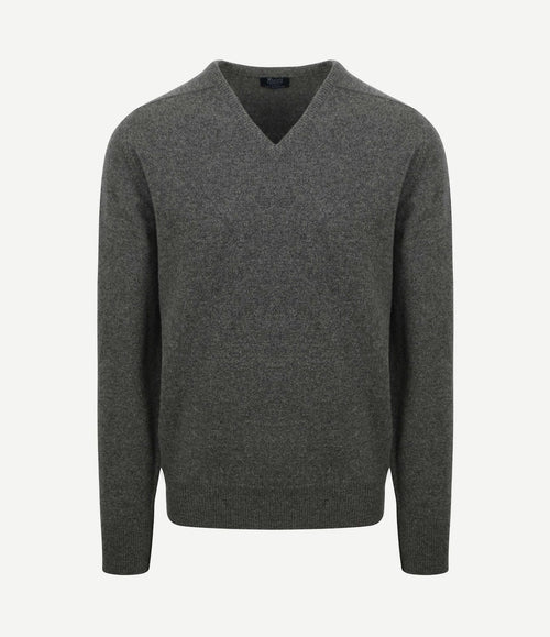Pullover lamswol v cliff grijs