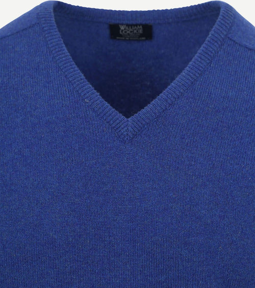 William Lockie pullover lamswol v persian royal blue | Regular-fit